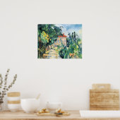 Poster Maison avec toit rouge par Paul Cezanne (Cuisine)