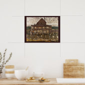 Poster Maison avec un toit de bardeaux par Egon Schiele (Cuisine)