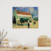 Poster Maison Blanche à la nuit, Vincent Van Gogh (Cuisine)