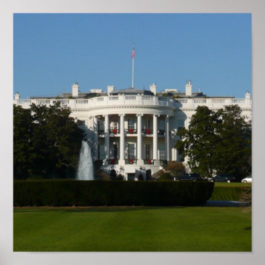Poster Maison Blanche de Noël pour les fêtes Washington D (Devant)