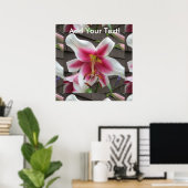 Poster Maison Blanche Lily Red Plante (Bureau à domicile)
