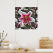 Poster Maison Blanche Lily Red Plante (Cuisine)