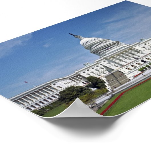 Poster Maison Blanche US Capitol Building Washington DC (Coin)