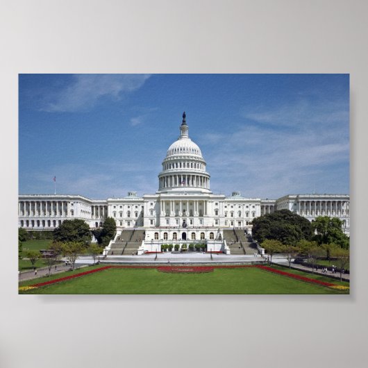 Poster Maison Blanche US Capitol Building Washington DC (Devant)