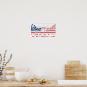 Poster Maison Blanche - Washington DC - Drapeau des États (Cuisine)