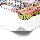 Poster Maison Bleue (Coin)