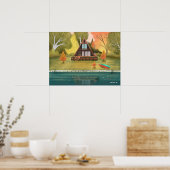 Poster Maison chalet A-Frame (Cuisine)