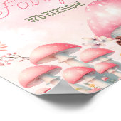 Poster Maison Champignon Fée Rose Anniversaire (Coin)