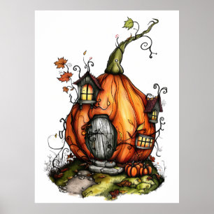 Poster Maison Citrouille Fairy Tale