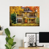 Poster Maison - Cottage (Bureau à domicile)