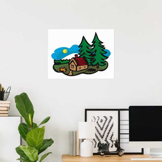 Poster Maison Dans Les Bois