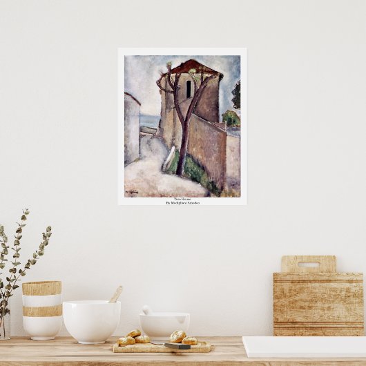 Poster Maison D'Arbre De Modigliani Amedeo (Cuisine)
