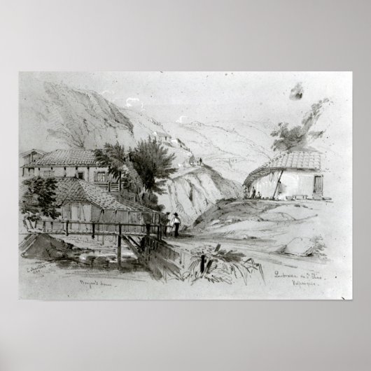Poster Maison de Berger, Valparaiso, 1834 (Devant)