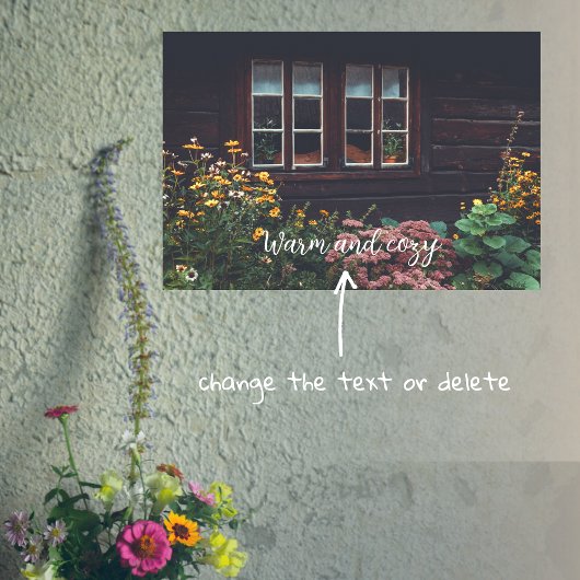 Poster Maison de campagne avec jardin rustique