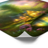 Poster Maison de campagne de fantasy douce (Coin)