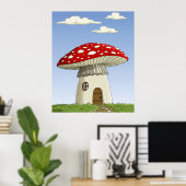 Poster Maison de champignons (Bureau à domicile)