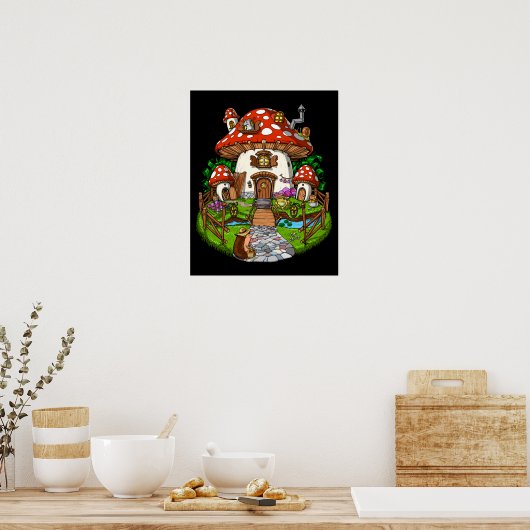 Poster Maison de champignons (Cuisine)