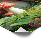 Poster Maison de champignons enchanteresse - Conte d'orfè (Coin)