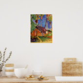 Poster 'Maison de chaume sous les paumes' - Paul Gauguin  (Cuisine)
