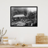 Poster Maison de colons en Nouvelle-Zélande 1906 (Cuisine)