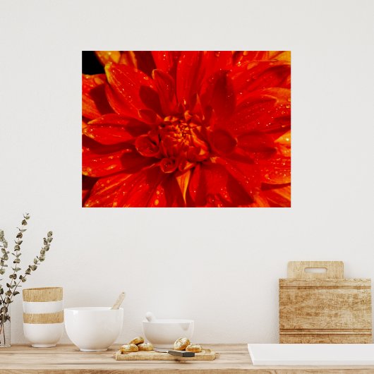 Poster Maison de dahlia Orange (Cuisine)