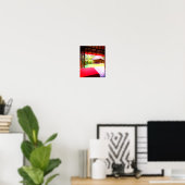 Poster Maison de fée enneigée rouge blanc ajouter une aff (Bureau à domicile)
