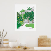 Poster Maison de Floride tropicale (Cuisine)