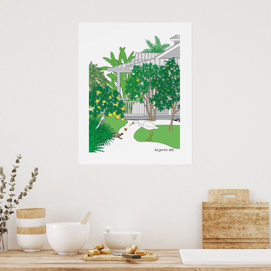 Poster Maison de Floride tropicale (Cuisine)