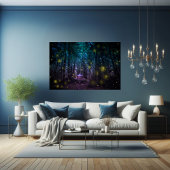 Poster Maison de la fée de luciole de la Forêt Enchantée 