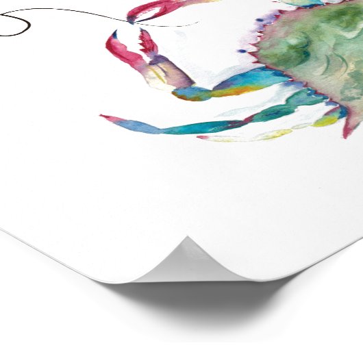 Poster Maison de la plage de Noël Imprimer (Coin)