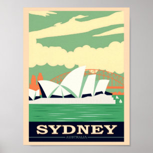 Poster Maison de l'Opéra et Harbour Bridge de Sydney 2, V