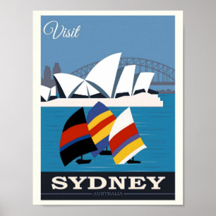 Poster Maison de l'Opéra et Harbour Bridge de Sydney, Voy