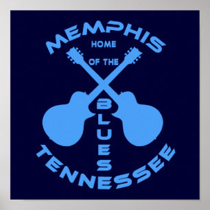 Poster Maison de Memphis, Tennessee des bleus