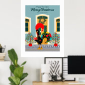 Poster Maison de Noël portugaise avec Rooster Salutations (Bureau à domicile)
