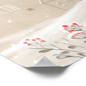 Poster Maison de Noël rustique en neige (Coin)