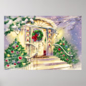 Poster Maison de Noël Vintage (Devant)