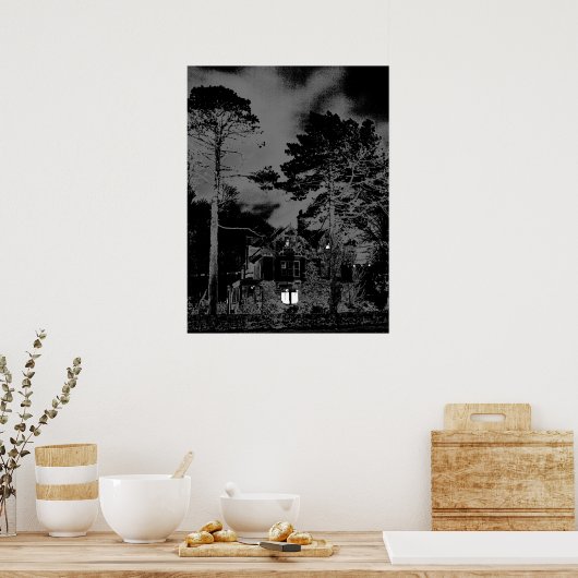 Poster Maison de nuit (Cuisine)