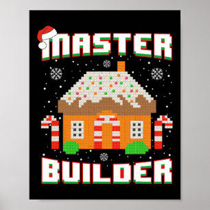 Poster Maison de pain d'épices du maître de construction 
