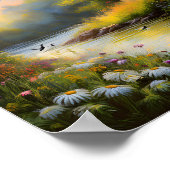 Poster Maison de pierre sur la rivière 1 (Coin)