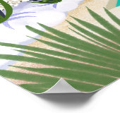 Poster Maison de piscine moderne du milieu du siècle (Coin)