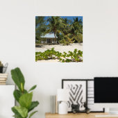 Poster Maison de plage des îles Caïmans (Bureau à domicile)