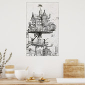 Poster Maison de rotation aérienne (Cuisine)