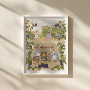 Poster Maison de souris à la confiture de mûres Cottageco