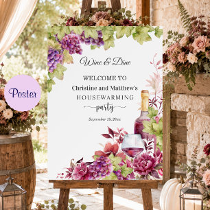 Poster Maison de vin chic et apéritif de pendaison de cré