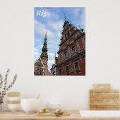 Poster Maison des Noirs. Riga, Lettonie (Cuisine)