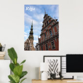 Poster Maison des Noirs. Riga, Lettonie (Bureau à domicile)