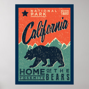 Poster Maison des Ours Yosemite   Californie