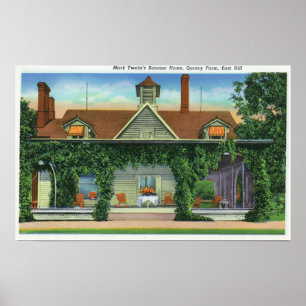 Poster Maison d'été de Mark Twain, ferme de carrière