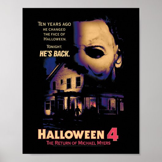 Poster Maison d'Halloween et Masque (Devant)