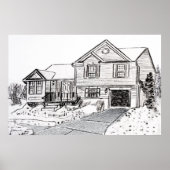 Poster Maison d'hiver (Devant)